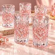Embossed Mini Glass Cup Set